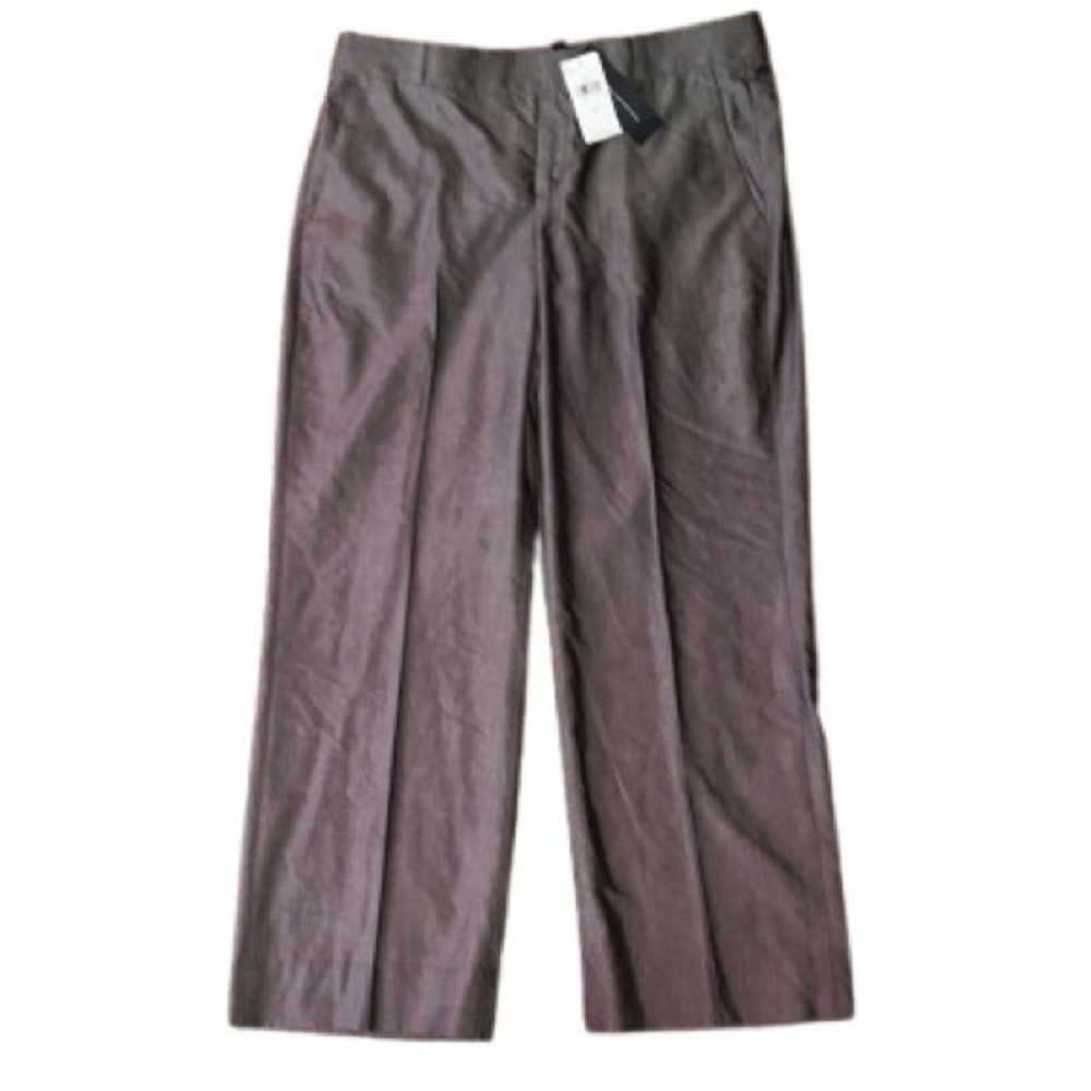 Banana Republic Logan Crop silk blend Taupe pants NWT size 6